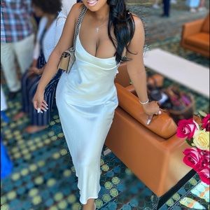 White Zara slip dress